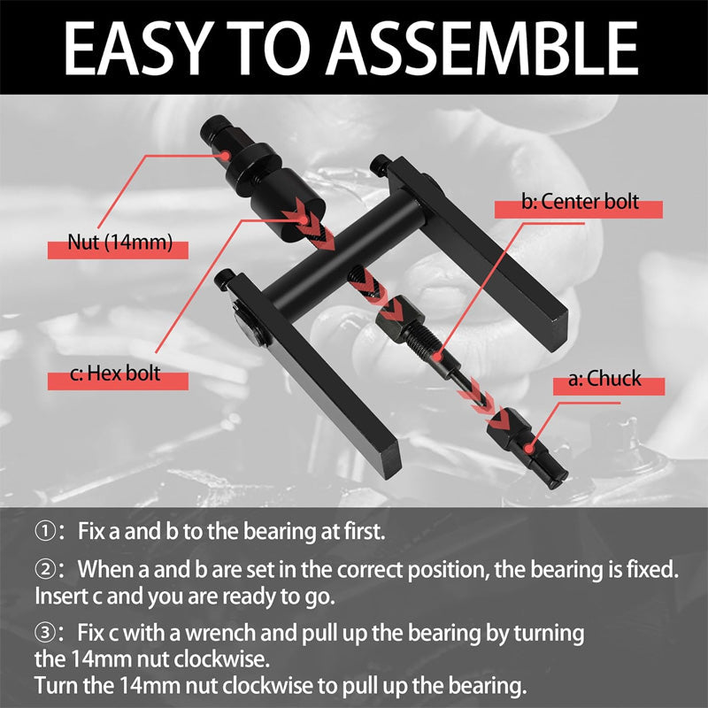 🛠️ 50% OFF NOW!⚙️ 10 PCS Motorcycle Bearing Puller Tool Kit – Heavy Duty & Portable – Mechanic Essential 🏍️
