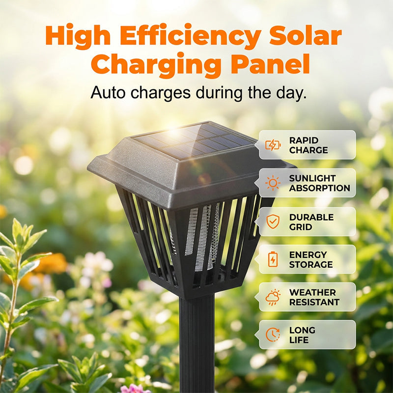Outdoor Solar Powered Mosquito Killer Lamp-Stake or Stand Use