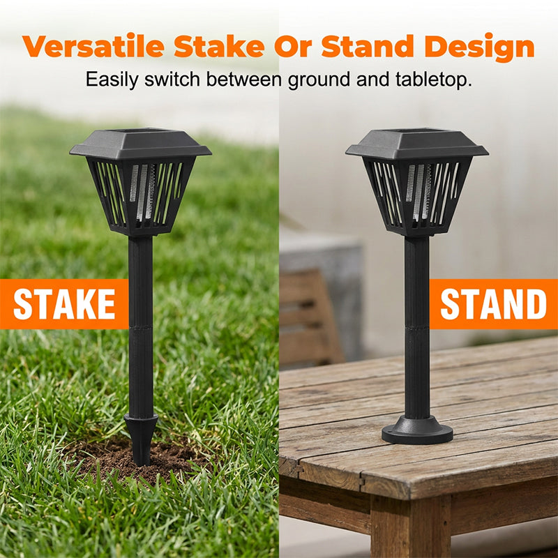 Outdoor Solar Powered Mosquito Killer Lamp-Stake or Stand Use