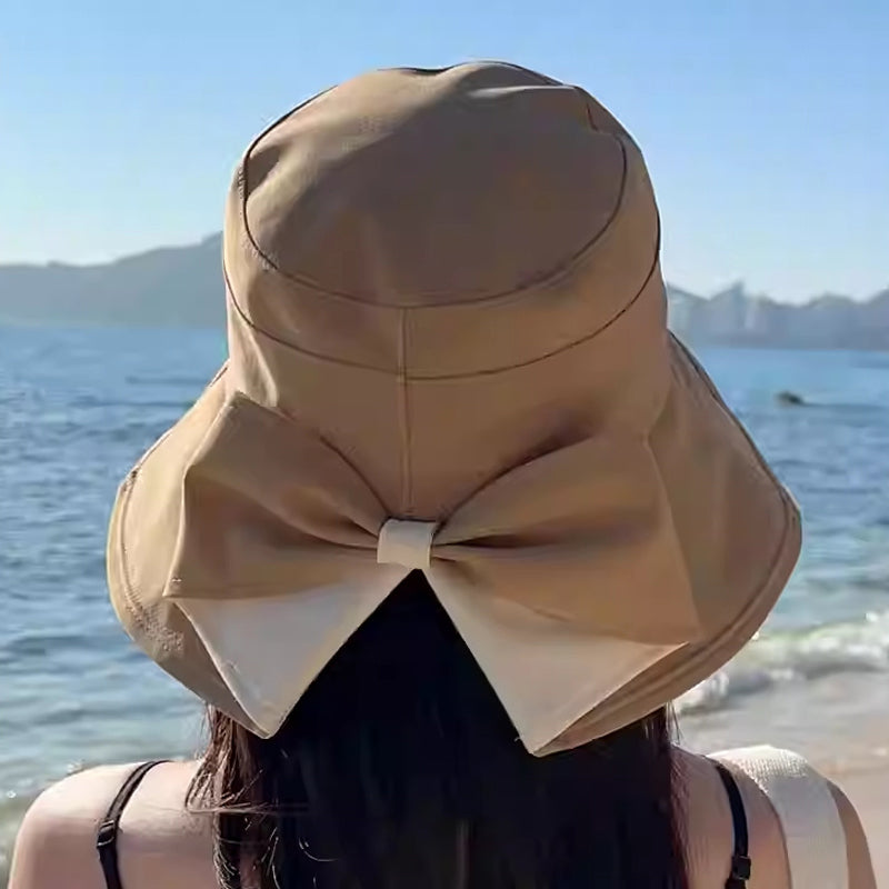 Limited stock ⏰️ Women's Bowknot Wide Brim Sun Protective Hat
