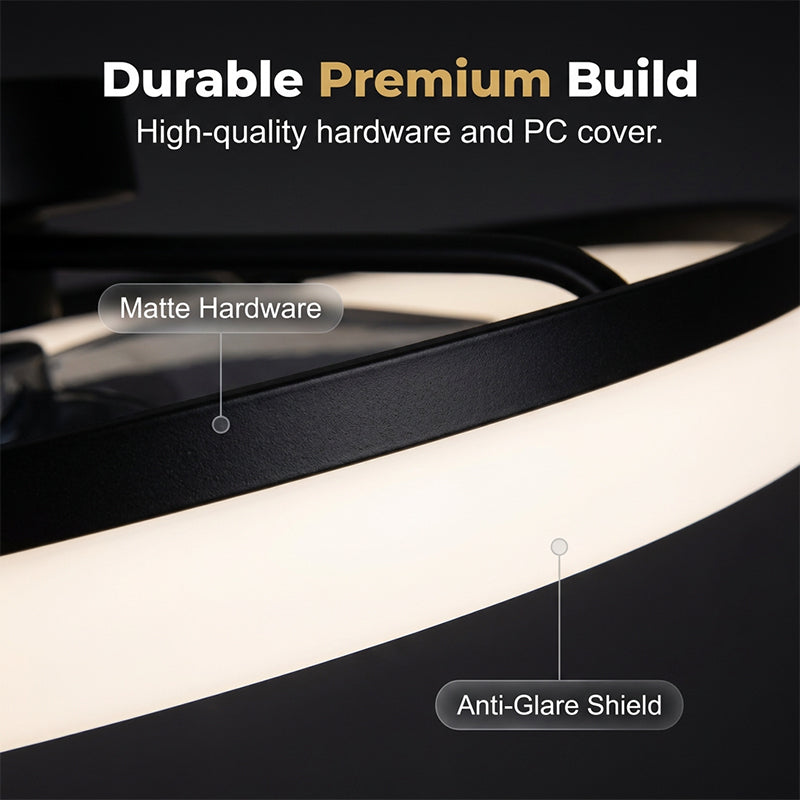 Modern Quiet Ceiling Fan with LED Light