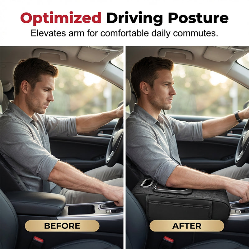 Multifunctional Car Armrest Pad with LED Ambient Light
