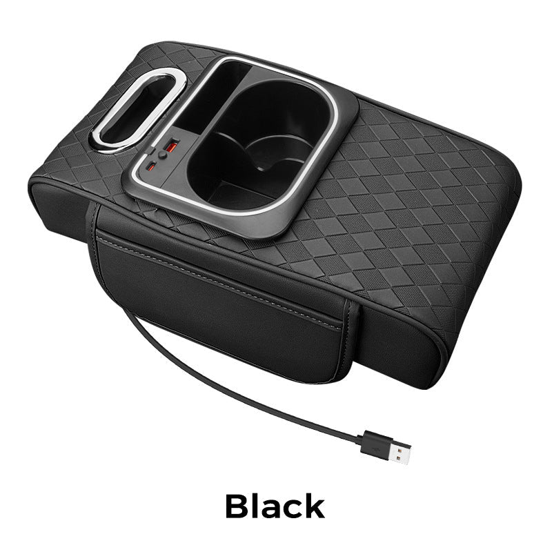Multifunctional Car Armrest Pad with LED Ambient Light
