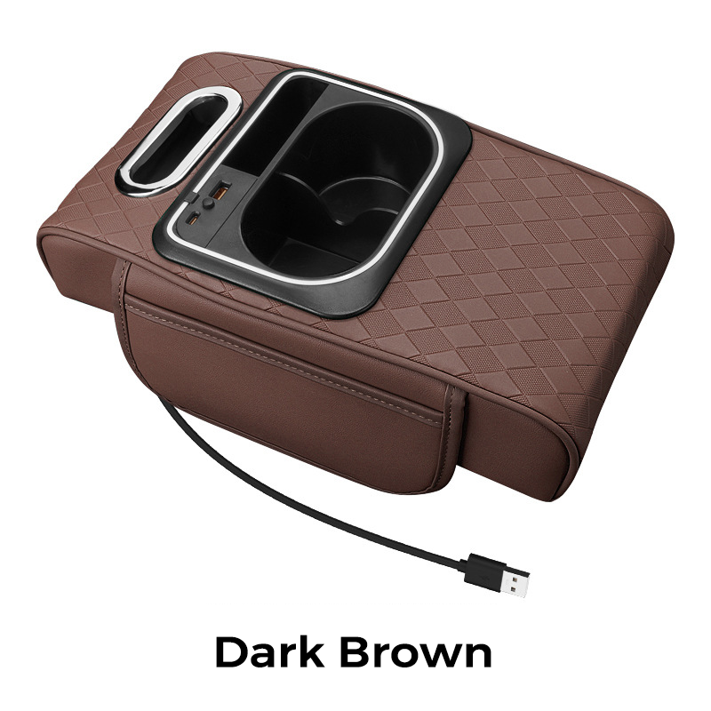 Multifunctional Car Armrest Pad with LED Ambient Light