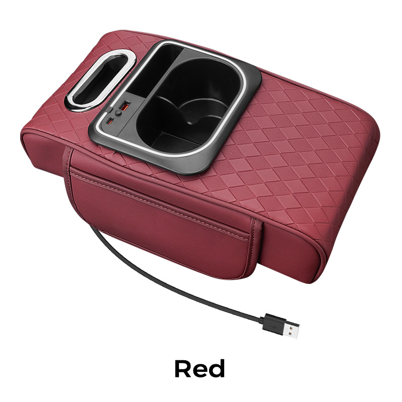Multifunctional Car Armrest Pad with LED Ambient Light